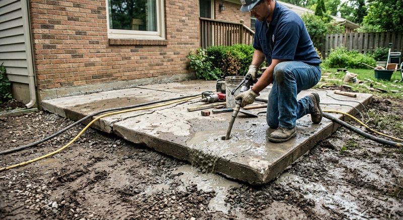 Concrete Patio Raising in San Antonio, TX